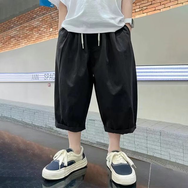 13429615.儿童韩版时尚运动裤 男童夏季薄款透气防 蚊裤子