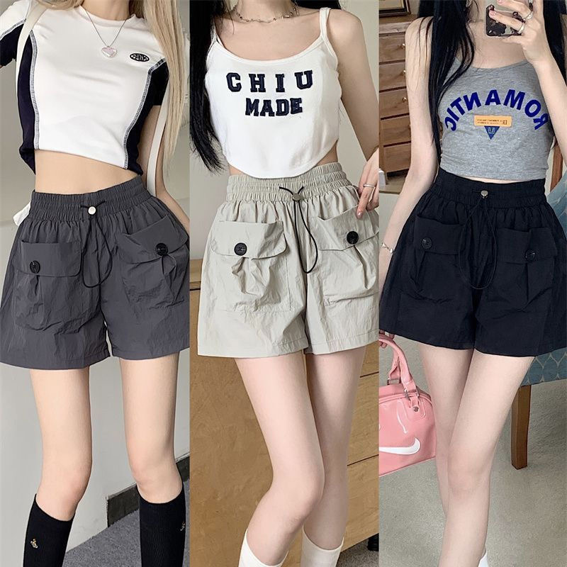 13440675.女童夏季工装短裤中大童薄款速干五分裤儿童宽松休闲运动裤
