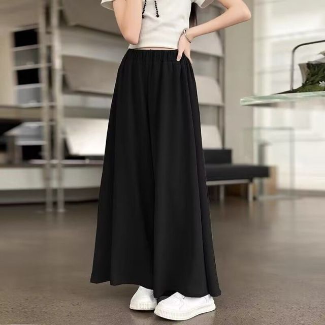 13440565.女童夏季冰丝裙裤中大童高腰阔腿裤儿童薄款休闲运动裤