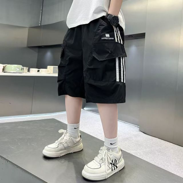13443733.儿童夏季薄款工装短裤男童中大童透气宽松运动五分裤男孩夏季裤子