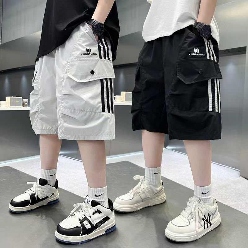 13443733.儿童夏季薄款工装短裤男童中大童透气宽松运动五分裤男孩夏季裤子