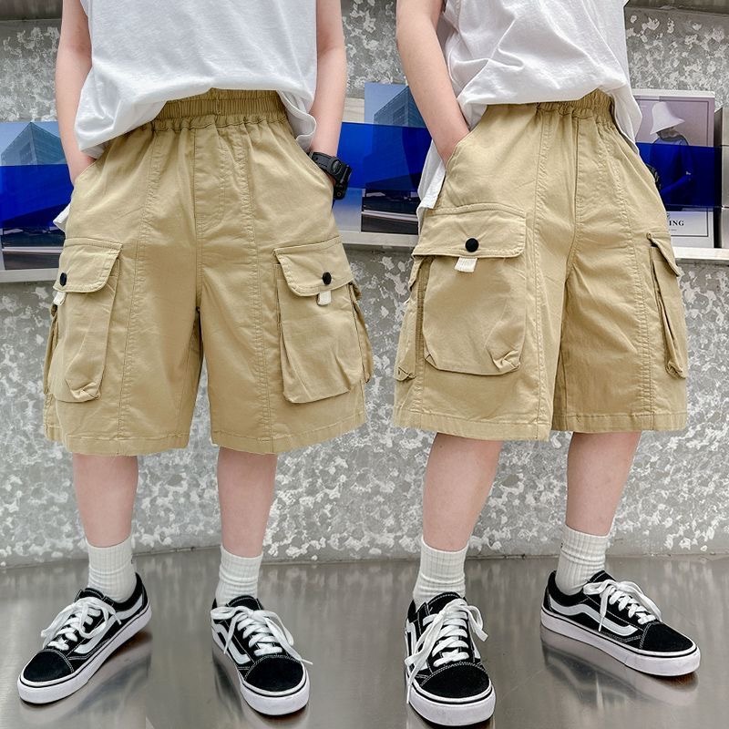 13445775.儿童夏季工装短裤男童中大童透气宽松五分裤儿童夏季工装短裤男童中大童透气宽松运动裤