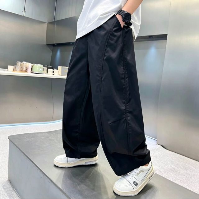 13462844.男童裤子儿童夏季新款阔腿裤男童薄款透气中大童防 蚊休闲运动裤潮