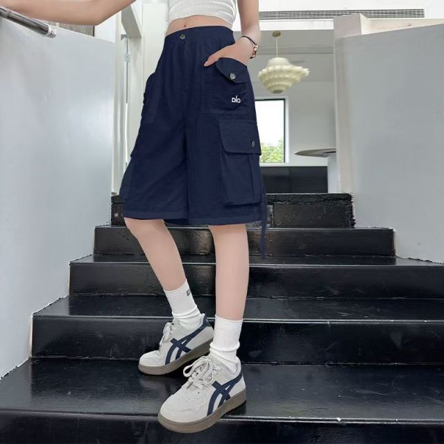 13462532.女童新款裤子夏季工装中裤儿童薄款透气中大童休闲运动五分裤潮