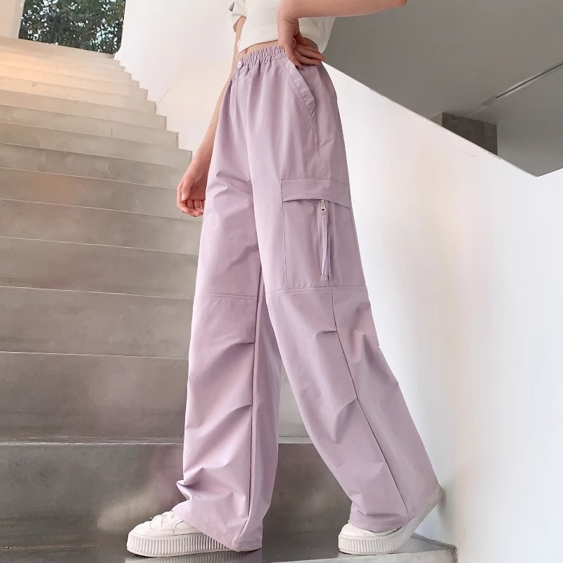 13493865.儿童女童窄版工装裤中大童夏季薄款冰丝直筒裤休闲运动裤