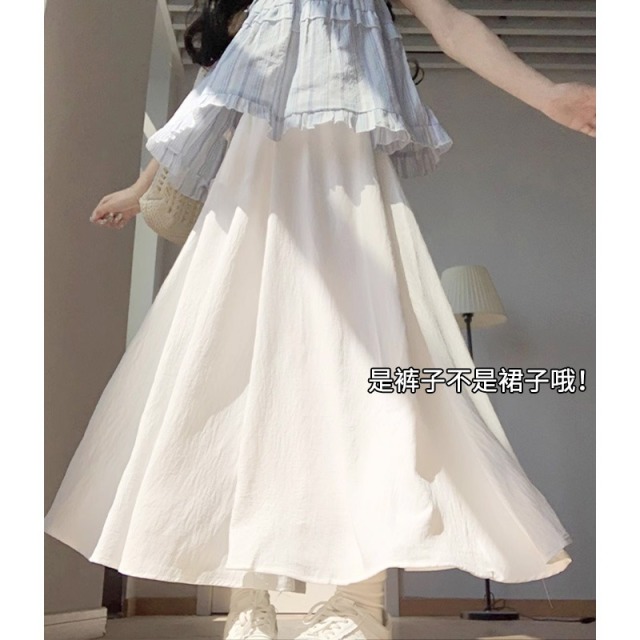 13493015.女童冰丝裙裤中大童夏季薄款高腰显瘦阔腿防蚊裤夏季新款阔腿薄裤子
