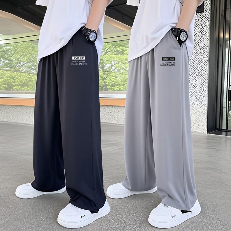 13504968.儿童男童透气直筒裤中大童夏季凉感轻薄防蚊休闲速干裤
