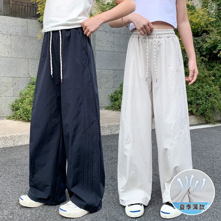 13516712.女童夏季冰丝阔腿裤中大童薄款防蚊裤儿童速干直筒休闲裤子