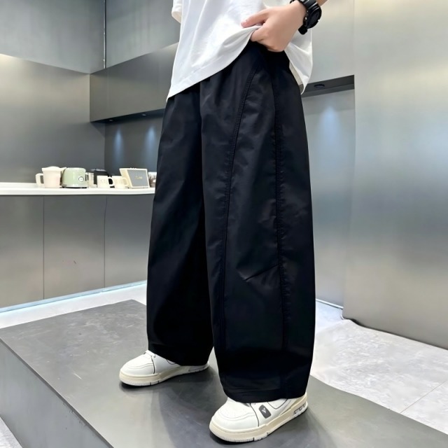 13518549.男童防蚊裤夏季薄款冰丝阔腿裤中大童凉感透气宽松直筒休闲运动裤