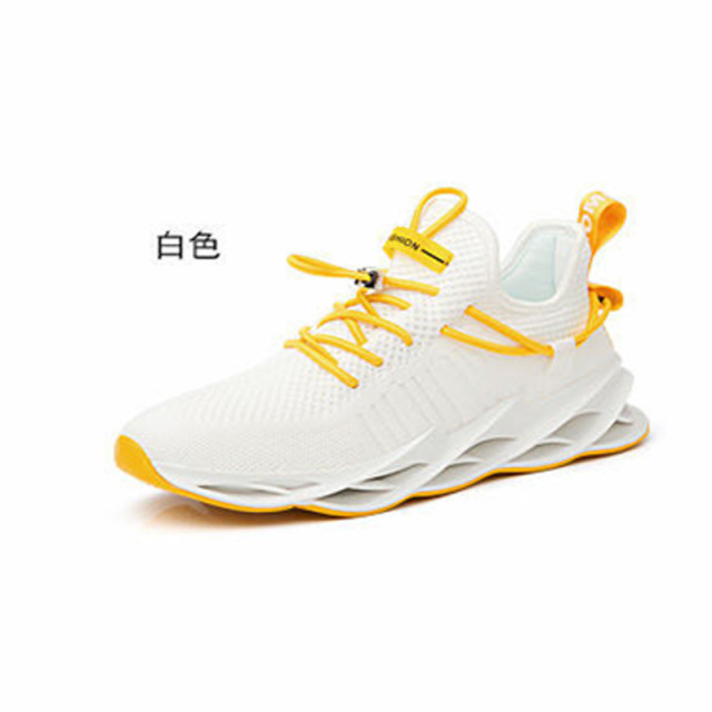 10861501.2024早秋款韩版男鞋时尚男士休闲鞋飞织透气刀锋鞋运动鞋男