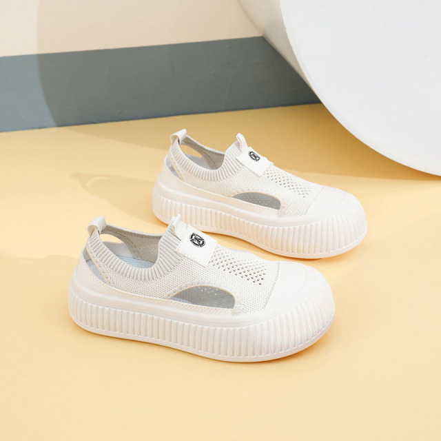 10869163.2024夏秋款透气小白鞋镂空休闲板鞋厚底百搭松糕女鞋