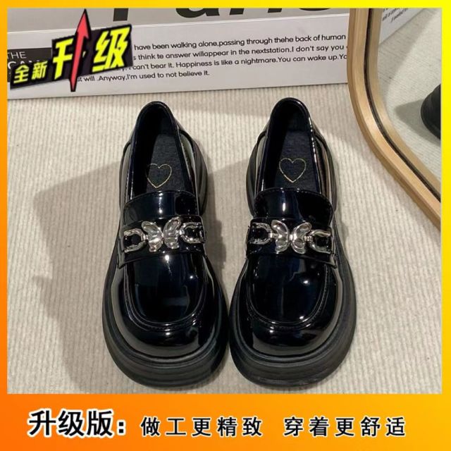 10869031.玛丽珍小皮鞋女英伦风2024年款早秋季一脚蹬乐福鞋百搭日系单鞋