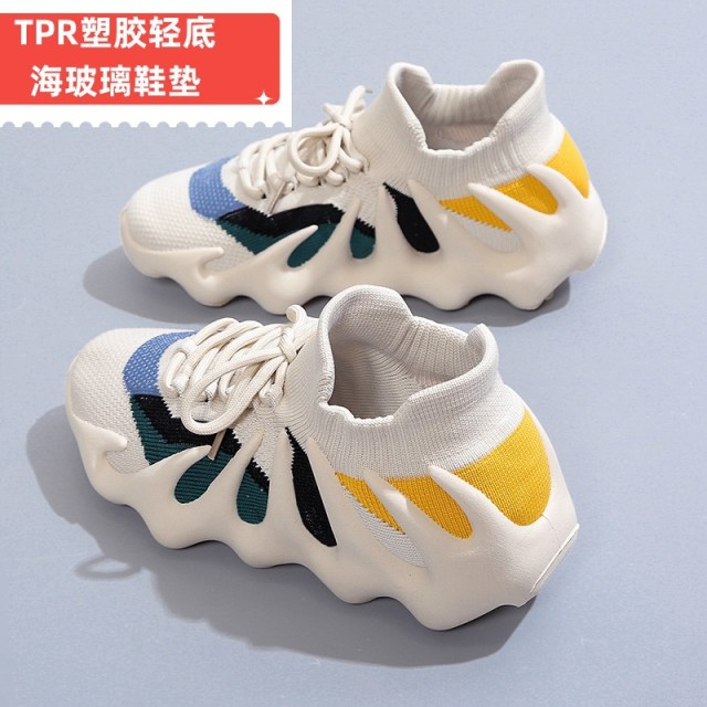 10869420.女鞋2024早秋款飞织透气软底运动休闲袜子鞋防滑椰子鞋八爪鱼鞋