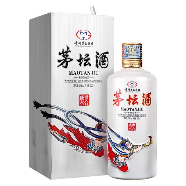 12693194.【超值爆款】贵州茅台集团 茅坛酒 盛世六合(银色)53度酱香型礼盒装商务送礼自饮 500ml*6瓶整箱装