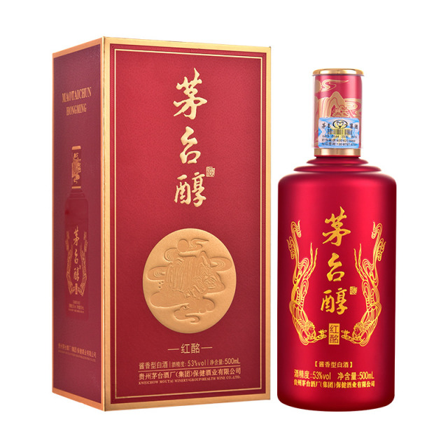 12693188.【1瓶/6瓶可选】贵州茅台集团茅台醇 红酩飞天仙女53度酱香型白酒500ml*6瓶整箱装