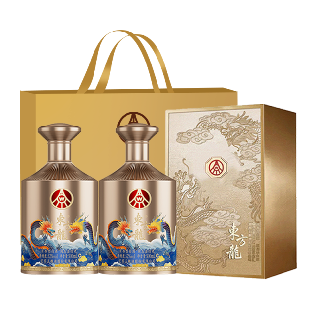 12968920.五粮液东方龙盛世系列(金龙献瑞251)52度浓香型白酒500ml*2瓶