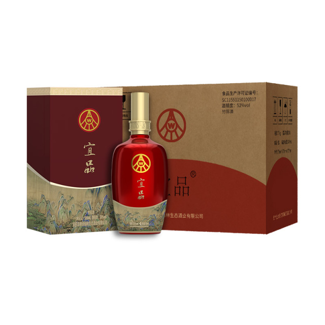 12968961.五粮液宜品千里江山(231) 竹荪酒 52度浓香型白酒 500ml*6瓶 整箱