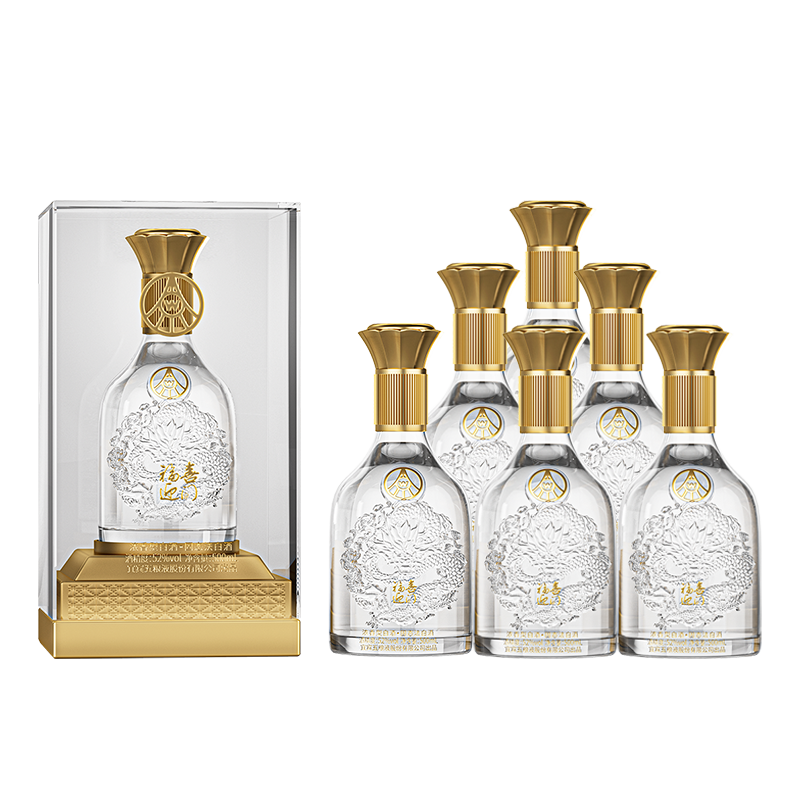 12969165.五粮液福喜迎门福系列(水晶龙241)52度浓香型白酒 500ml*6瓶整箱装