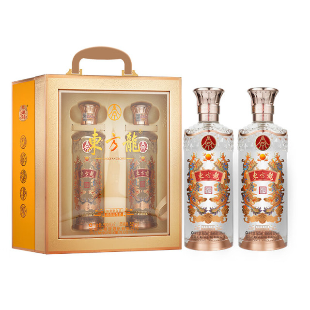 12969188.五粮液东方龙(龙运231)52度浓香型白酒 500ml*2瓶礼盒装