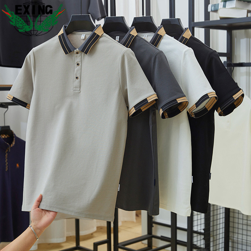 12646173.EXING男士夏季时尚休闲短袖POLO衫