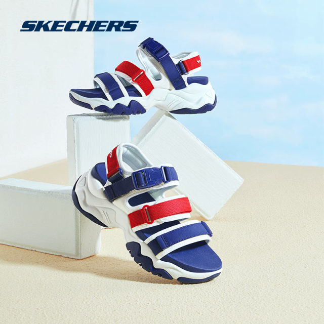 10349999.[爆款]Skechers斯凯奇女士夏季新品软底增高熊猫奶盖凉鞋