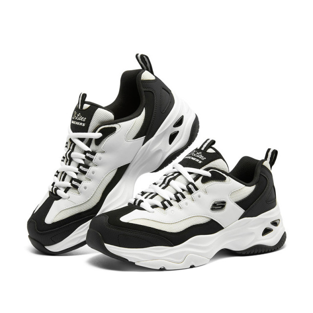 12324131.Skechers斯凯奇D'LITES系列时尚绑带运动鞋熊猫鞋老爹鞋女鞋149492