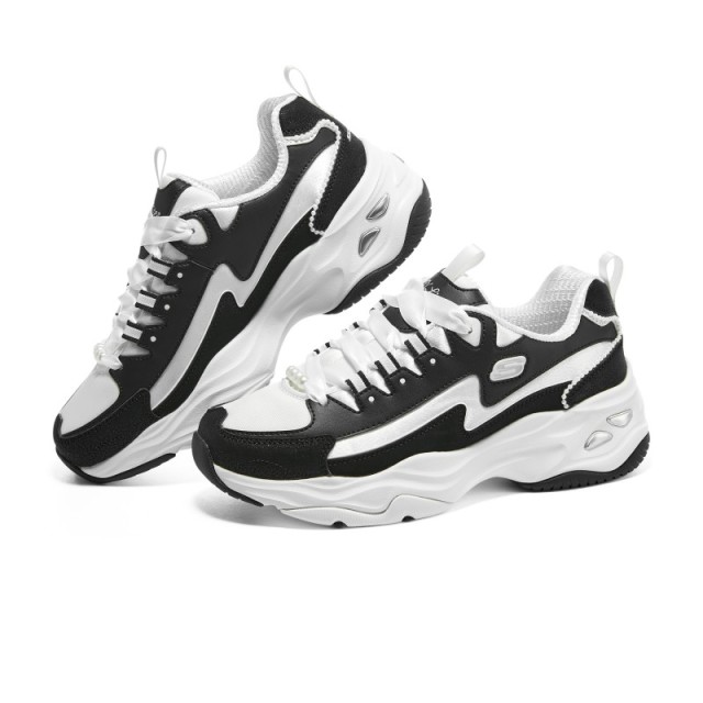 12324920.Skechers斯凯奇D'LITES系列时尚绑带运动鞋老爹鞋896156