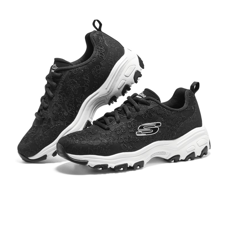 12324947.Skechers斯凯奇D'LITES系列时尚绑带运动鞋老爹鞋896196