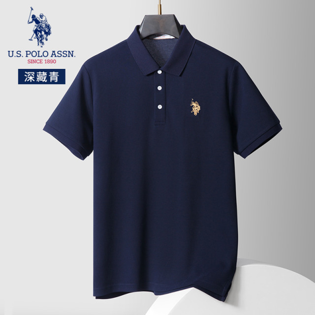 10771162.U.S.POLO ASSN.小马标经典刺绣短袖Polo