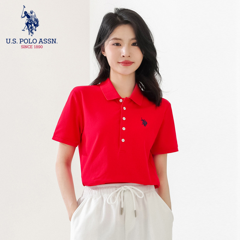 10772125.U.S.POLO ASSN经典款女士短袖polo衫