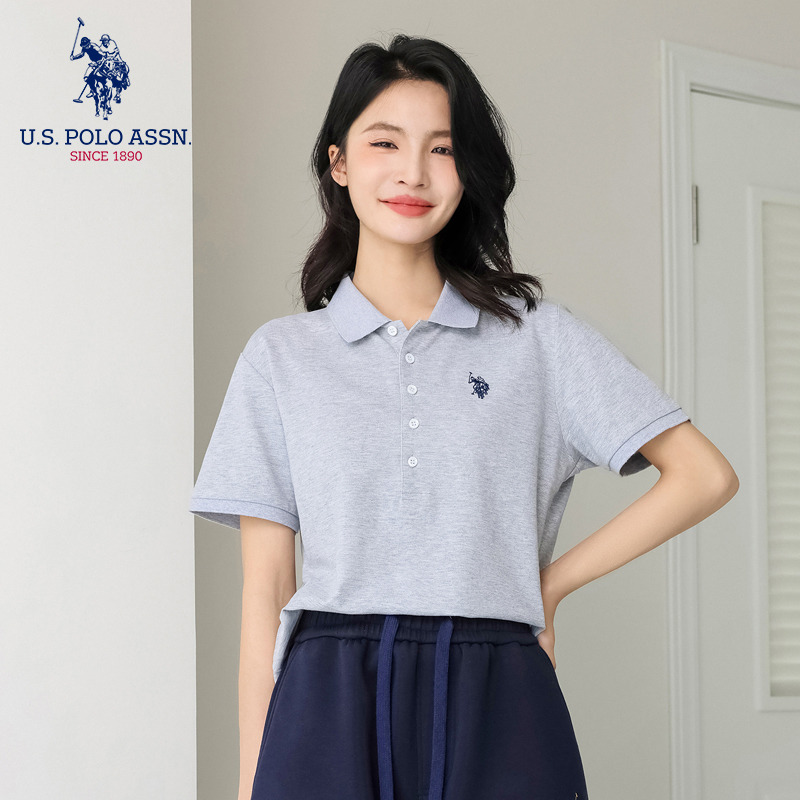 10772144.U.S.POLO ASSN经典女款刺绣Polo衫短袖