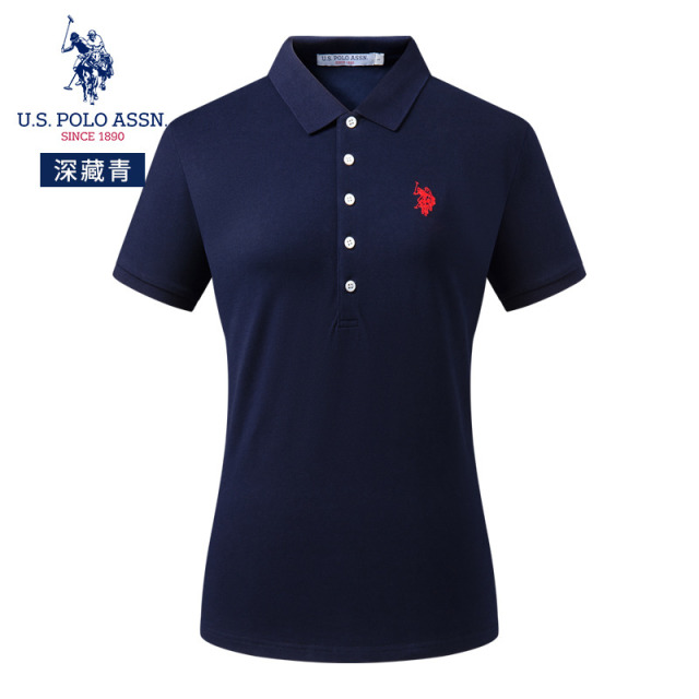 10772134.U.S.POLO ASSN新款女士小马标POLO衫纯色