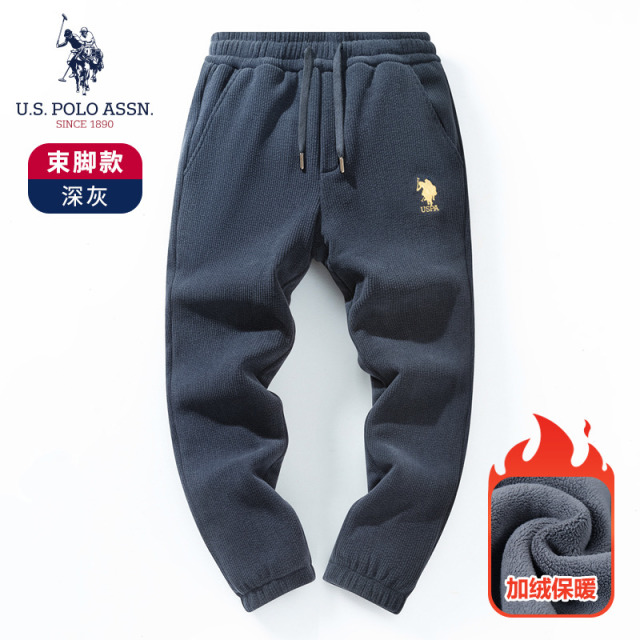 11483861.USPOLOASSN舒棉条加绒灯芯绒卫裤