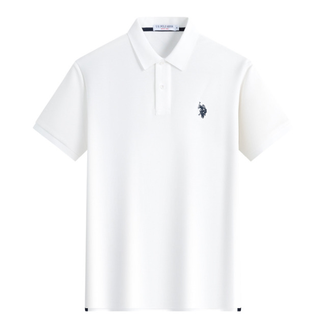 11782802.U.S.POLO ASSN.夏季经典莱赛尔小马标短袖Polo衫纯色