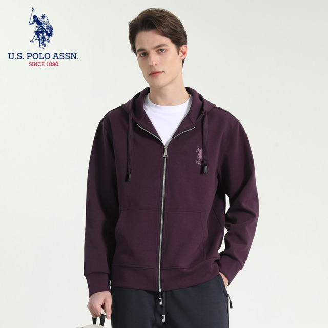 12773979.U.S.POLO ASSN.曼巴棉连帽开衫卫衣外套