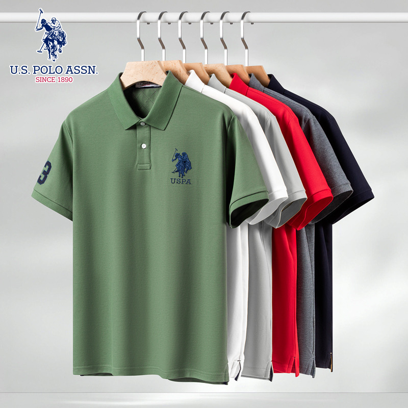 13262631.U.S. POLO ASSN夏季抗菌短袖POLO衫大码+3