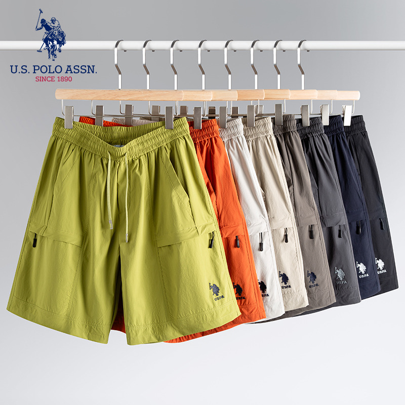 13641074.U.S. POLO ASSN.男士夏季外穿工装短裤休闲五分裤