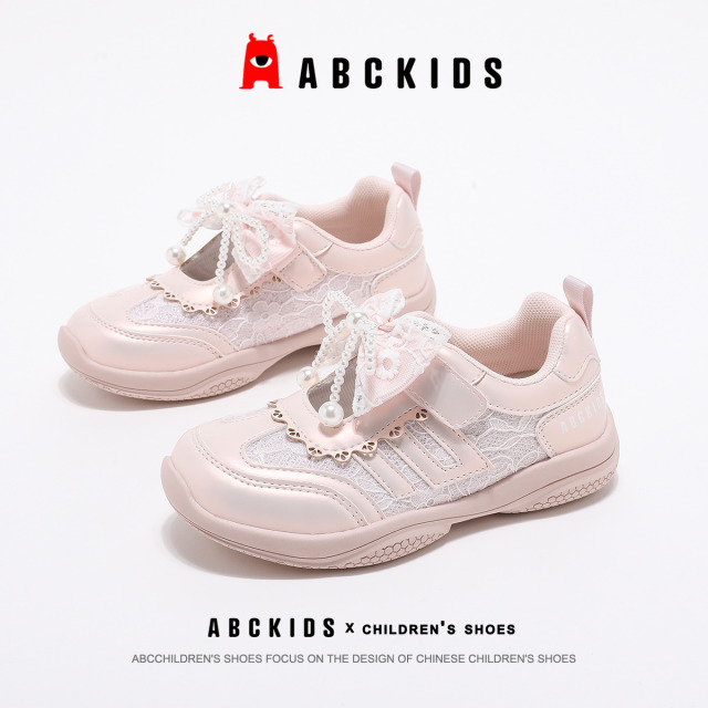 13191590.ABCKIDS童鞋夏款女童甜美蝴蝶结凉鞋百搭休闲运动鞋