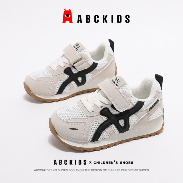 13191550.ABCKIDS女童单网鞋透气儿童运动阿甘鞋轻便软底男童德训鞋
