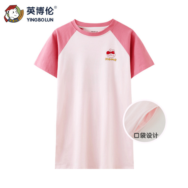 11897317.英博伦少女夏季纯棉短袖睡裙