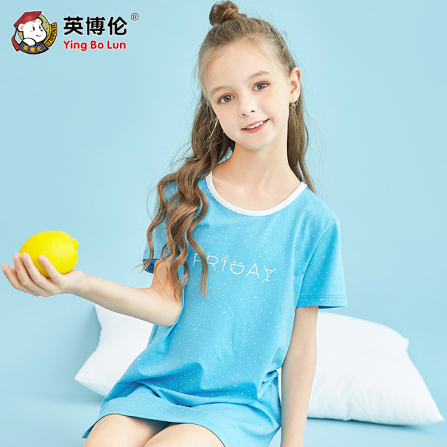 11897192.英博伦女童吸湿排汗短袖睡裙