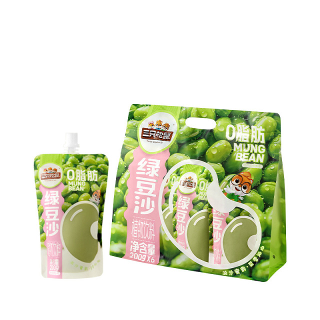 12700870.【解暑神器 0脂低负担】三只松鼠-清爽绿豆沙200g*6