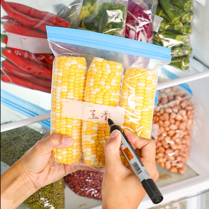 12262199.OFFICENOKI家用保鲜袋 食品袋密封袋 加厚自封袋 大中小号家居收纳袋 七种规格可选