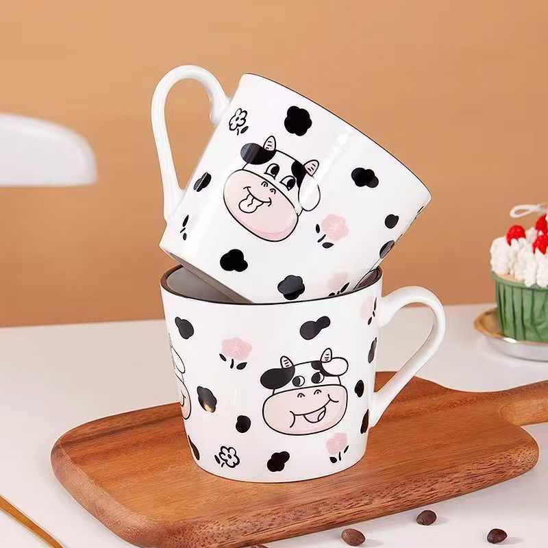 12879737.OFFICE NOKI 可爱奶fufu杯子牛奶杯网红陶瓷杯面包宿舍用喝水水杯马克杯高颜值