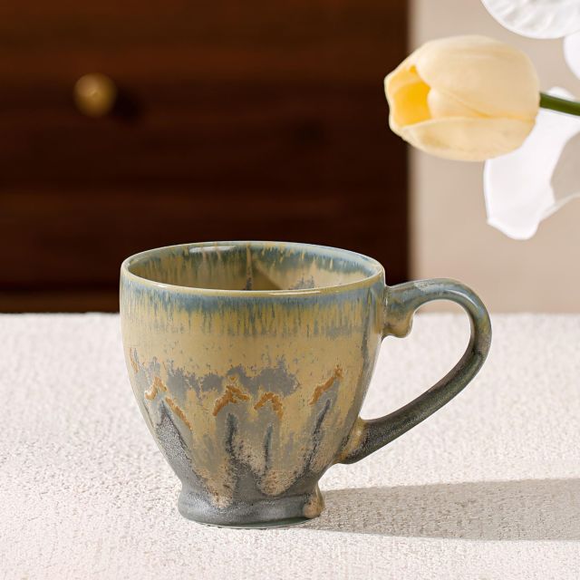 13700205.OFFICE NOKI 陶瓷咖啡杯茶杯家用ins风 复古早餐杯办公水杯喝水日用