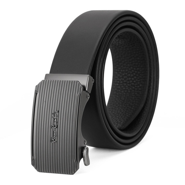 12945799.【礼盒装】皮尔卡丹时尚牛皮自动扣皮带男士腰带
