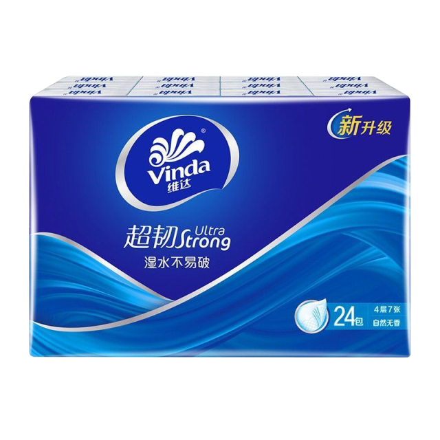 12261241.维达蓝色经典4层7张24包手帕纸随身装便携式迷你餐巾纸