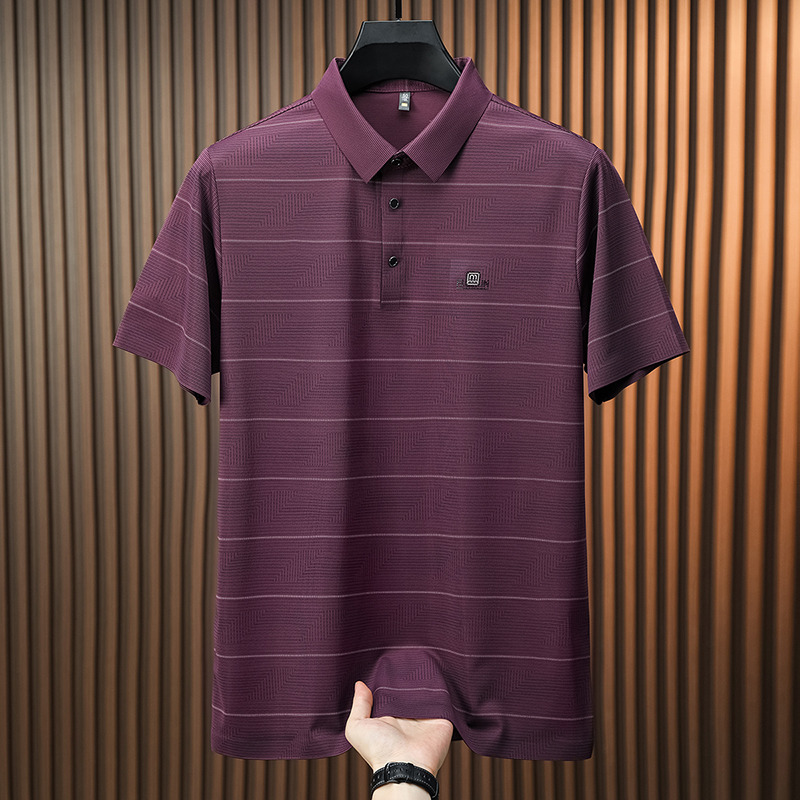 12101237.雄狮爸爸夏装短袖t恤中年男士上衣服薄款中年人夏季polo衫