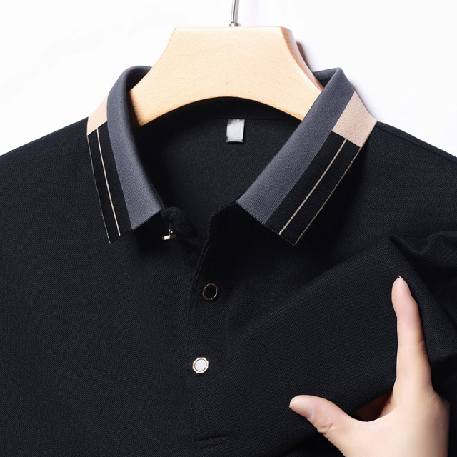 12189764.雄狮短袖t恤男士POLO衫夏季半袖上衣高端衣服爸爸装