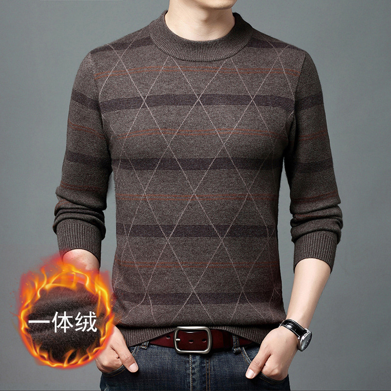 12603197.贵佐2025秋冬加厚中老年男装针织衫休闲毛衣爸爸装